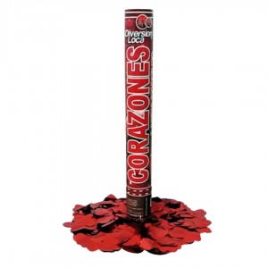 DIVERSION LOCA LANZA PAPEL CORAZONES 40cm